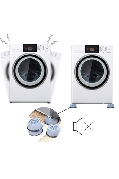 Grundig Gürültü Engelleyici Ve Kaymaz Titreşim Önleyici Kauçuk Ayak Pedleri Çamaşır Makinesi Stoper
