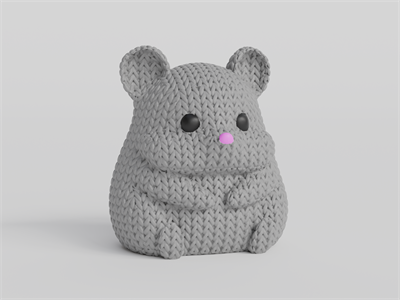 Örgü Hamster - Dekoratif Figür