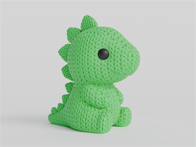 Örgü Stegosaurus Dinozor - Dekoratif Figür