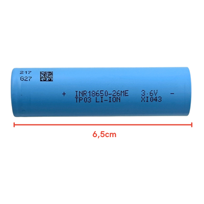 Tenpower 18650 3.6V 2600mAh Li-ion Şarjlı Pil – Robot Süpürgeler İçin Uyumlu Batarya