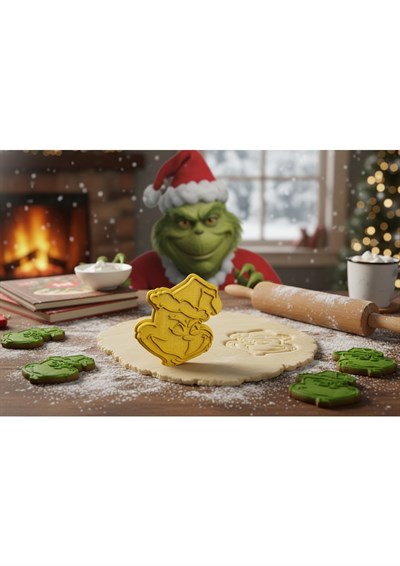 Yılbaşı Grinch Şekilli Kurabiye Kalıbı
