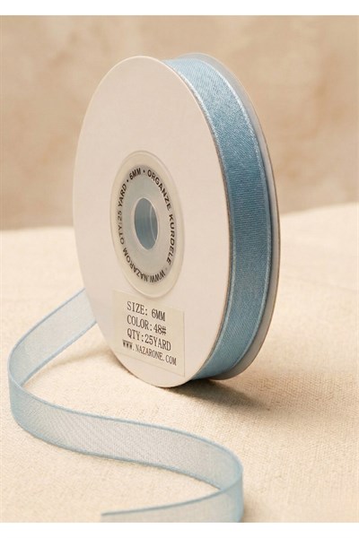 ORGANZE KURDELE 6MM/23MT-MAVİ(1206)