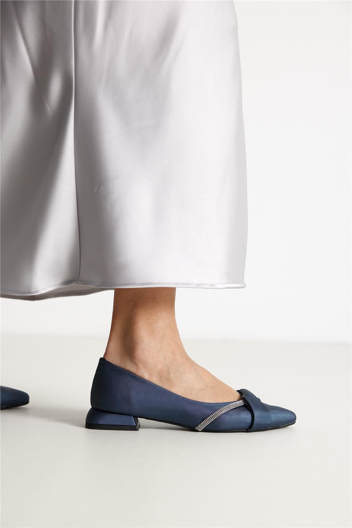 Cebu Kadın Babet Lacivert Saten