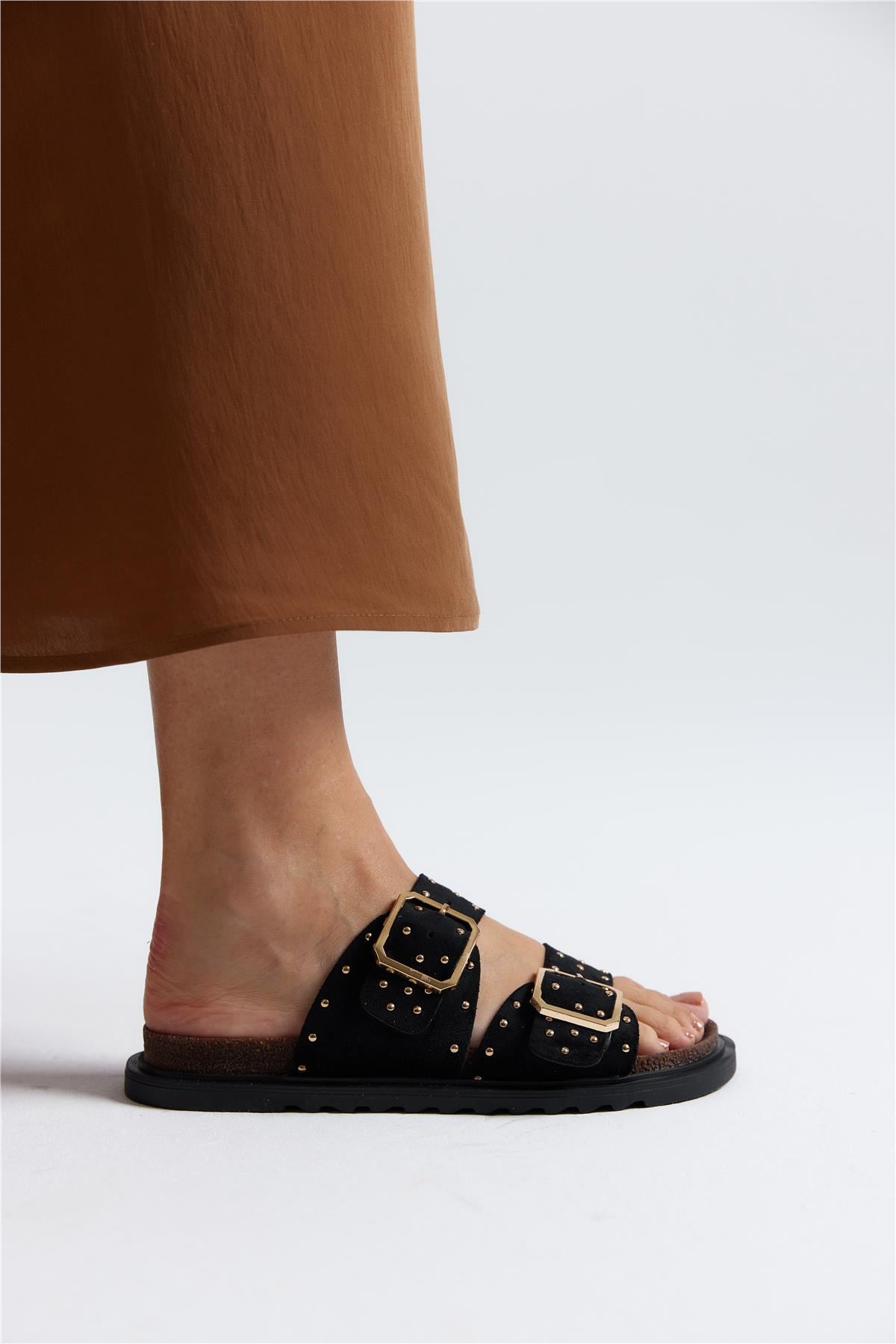 Cleo Kadın Günlük Terlik Siyah Süet