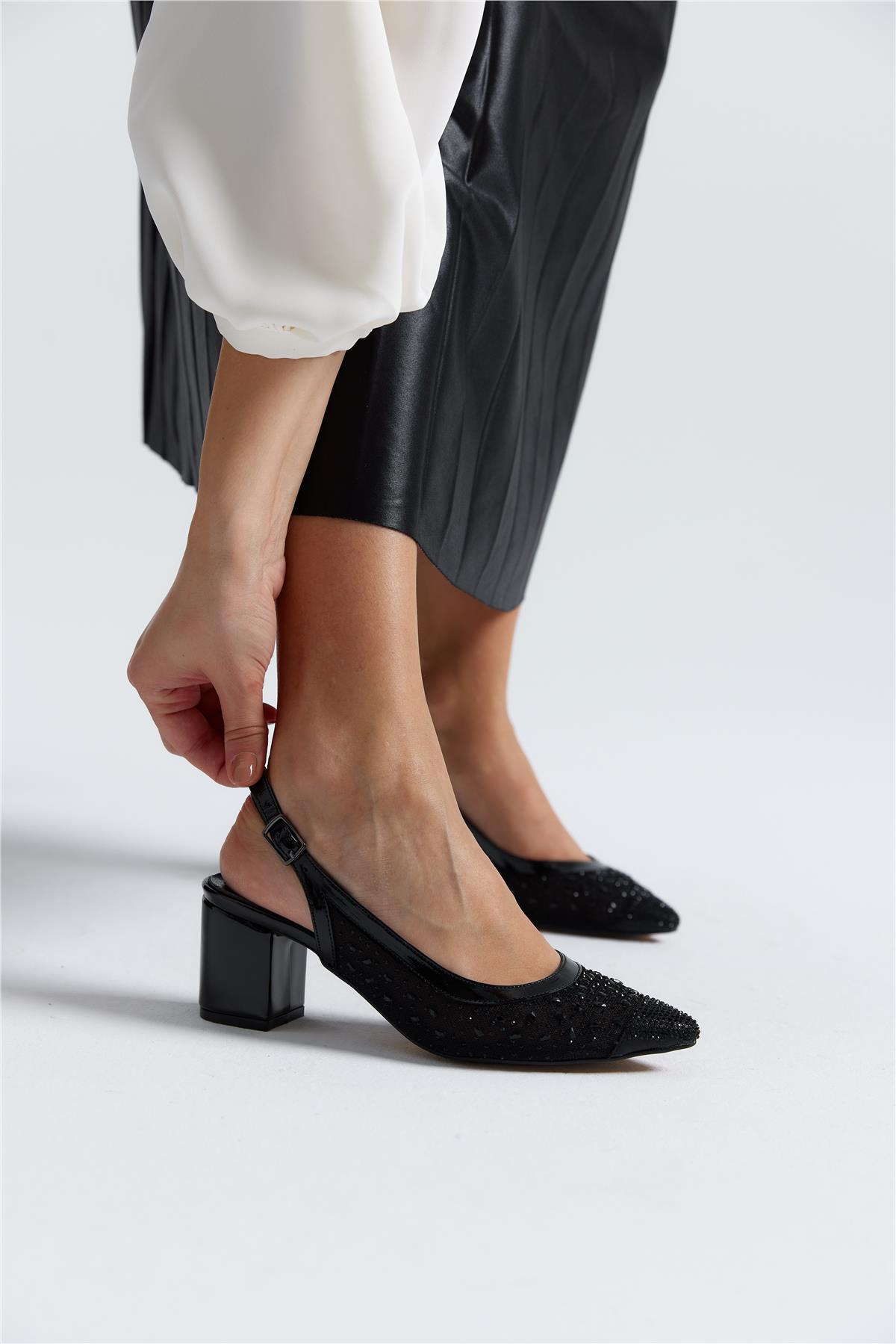 Ganten Kadın Topuklu Ayakkabı Siyah