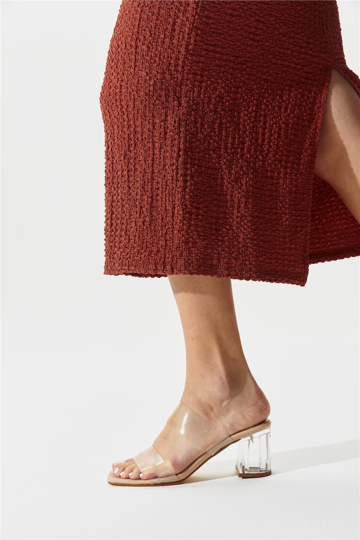 Hawana Kadın Topuklu Terlik Nude