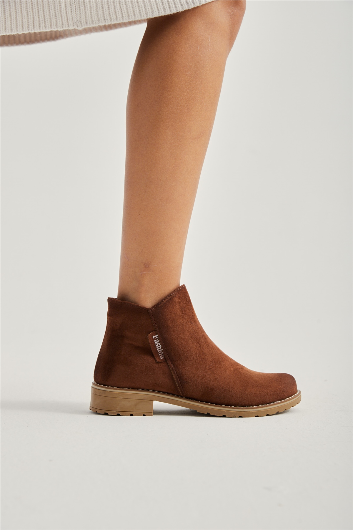 Hire Kadın  Düz Bot Taba Süet