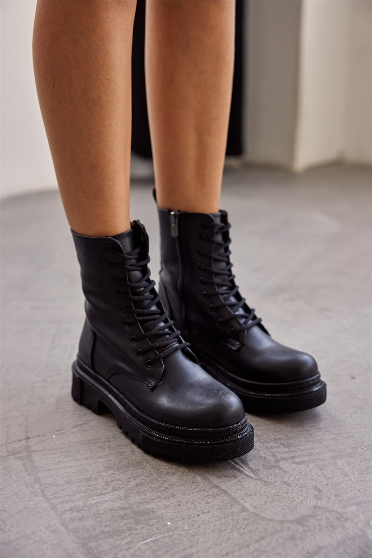Jassı Kadın Günlük Bot Siyah Deri