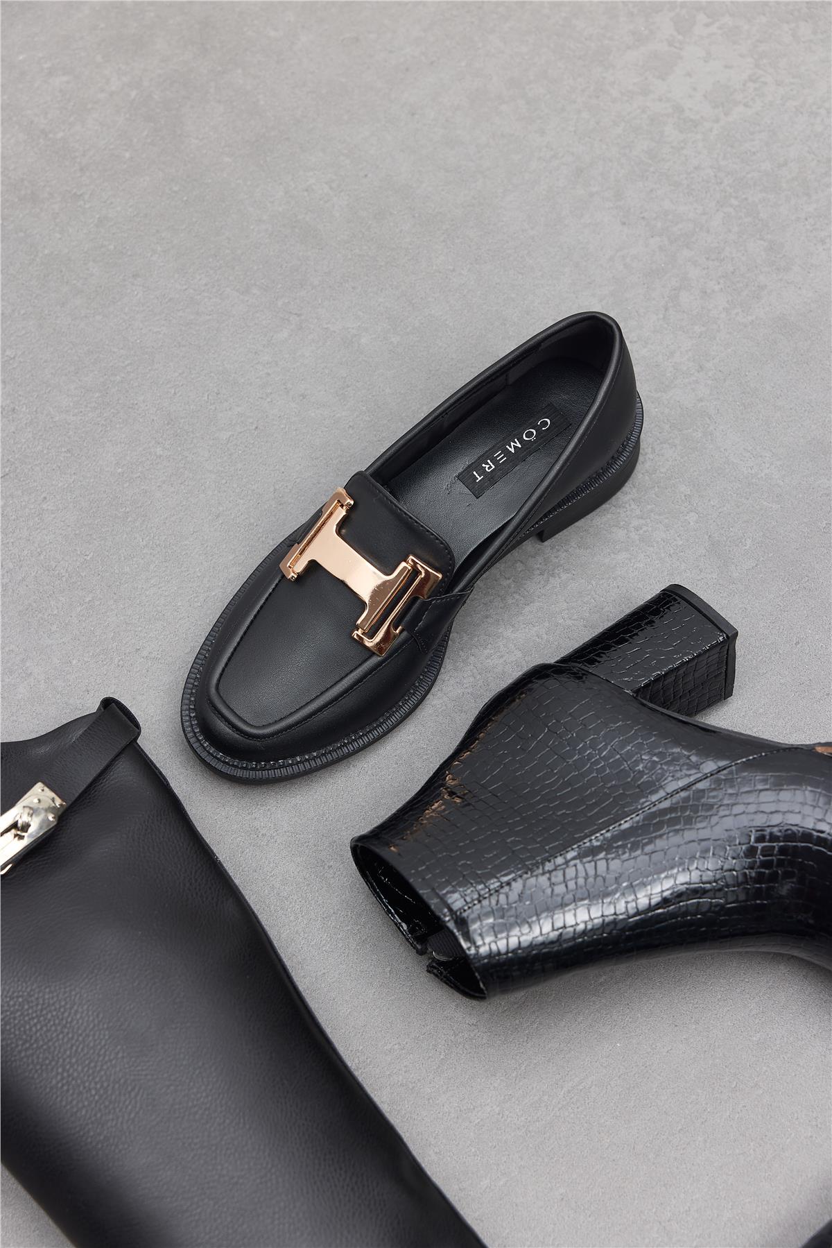 Medusa Kadın Günlük Loafer Siyah