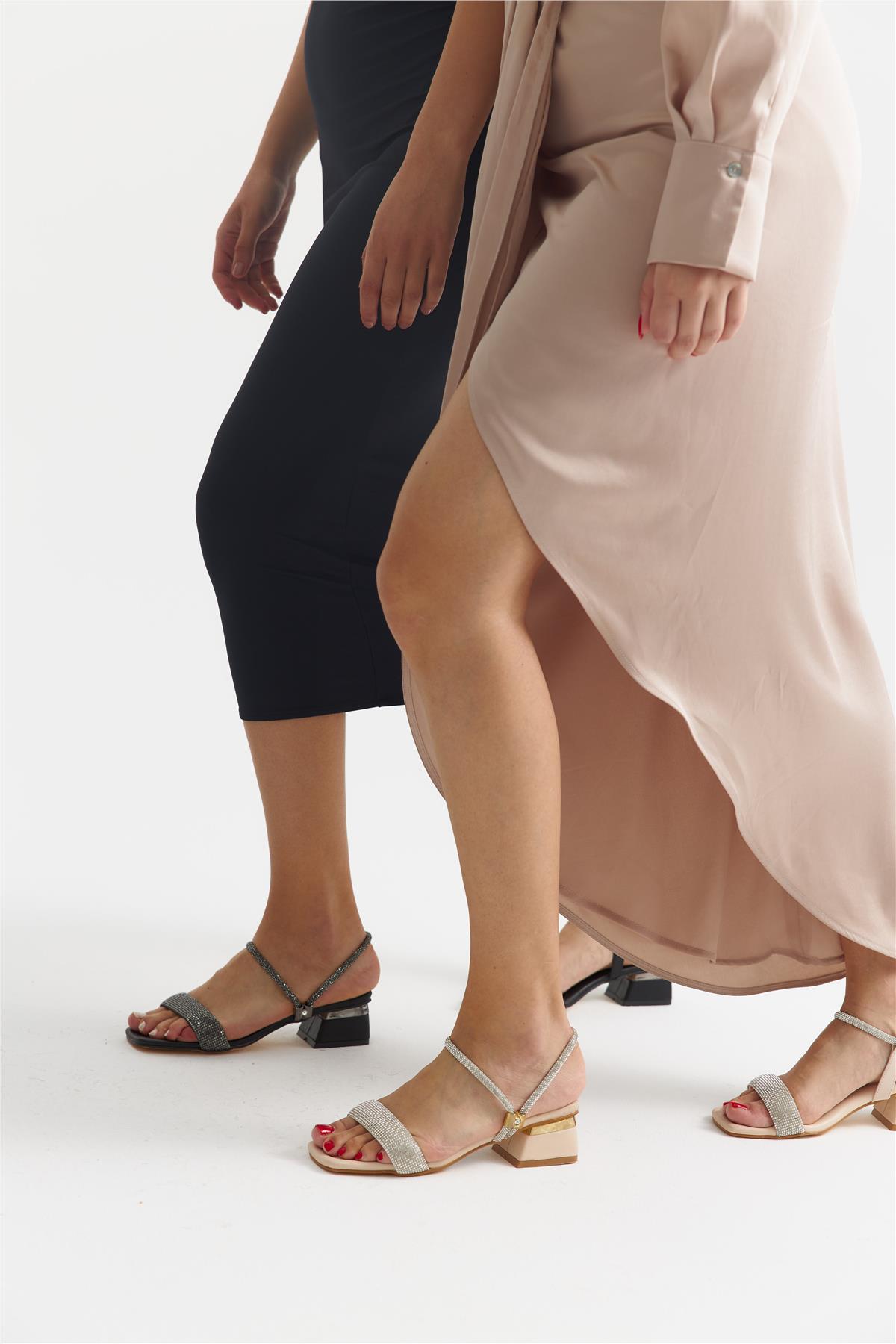 Plans Kadın Topuklu Sandalet Bej