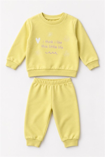 Little Life Baskılı 2'li Bebek Eşofman Takımı