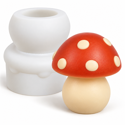 1408 - Yuvarlak Mantar 10 cm Büyük Boy Silikon Kalıp