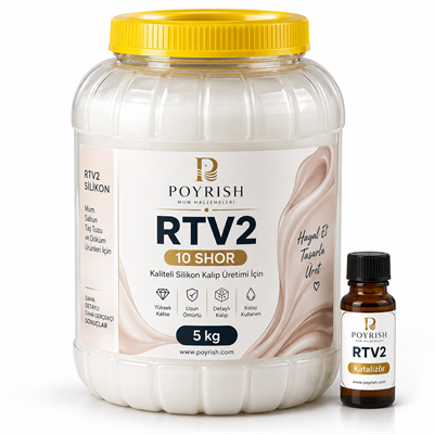 RTV2 10 Shor - 5 Kg. Profesyonel Silikon Kalıp Üretimi İçin