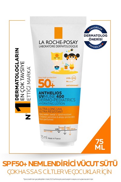 Anthelios Dermo Pediatrics Uvmune 400 Nemlendirici Vücut Sütü SPF50+ 75ML