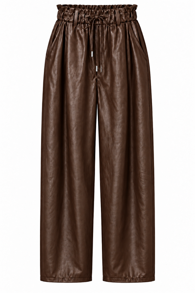Clarice Deri Barrel Pantolon - Kahve