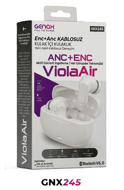  Anc + Enc Bluetooth Kablosuz Kulaklık GNX-245 VIOLAAIR 