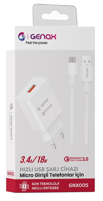 Toptan 3.4a/18w Micro Hızlı Usb Şarj Cihazı Seti