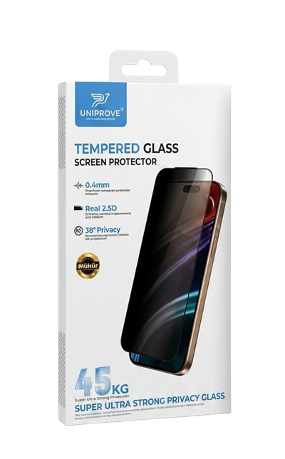 Toptan İphone 17 Uniprove Hayalet 45 KG Ultra Dayanaklı HD Tam Ekran Koruyucu
