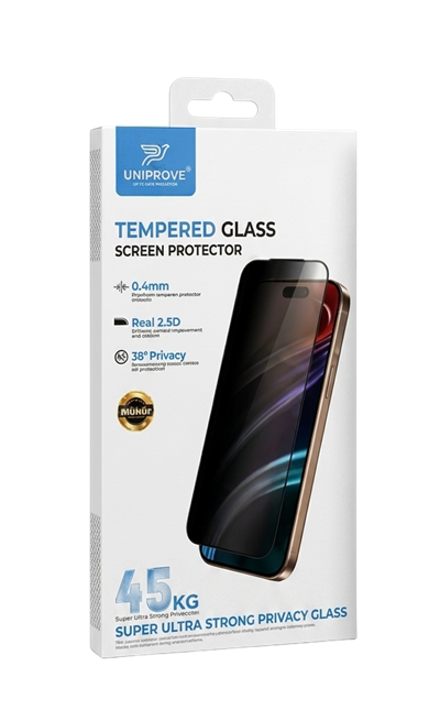 Toptan İphone 17 Uniprove Hayalet 45 KG Ultra Dayanaklı HD Tam Ekran Koruyucu