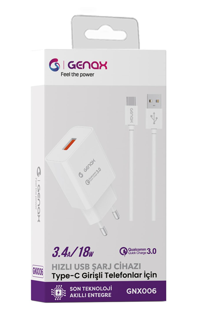 Toptan Type-C Şarj Cihazı 3.4A 18W GNX-006 