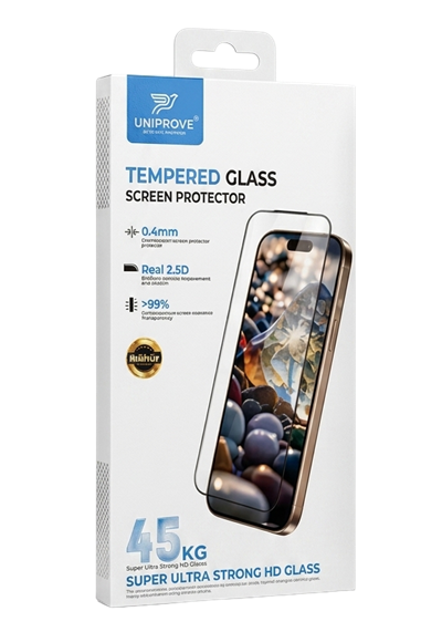 Uniprove 45KG Ultra Dayanıklı Parlak HD Tam Ekran Koruyucu