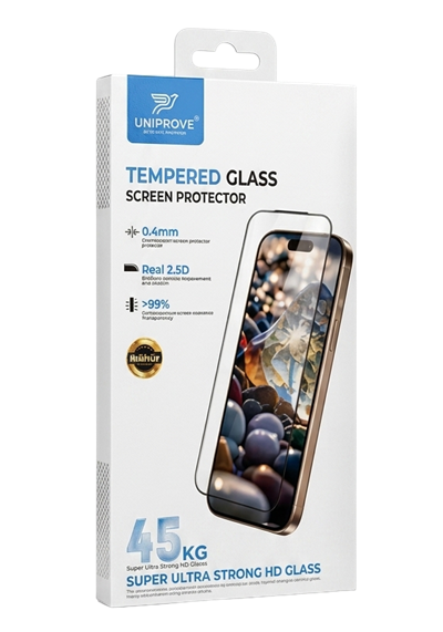 Uniprove 45KG Ultra Dayanıklı Parlak HD Tam Ekran Koruyucu