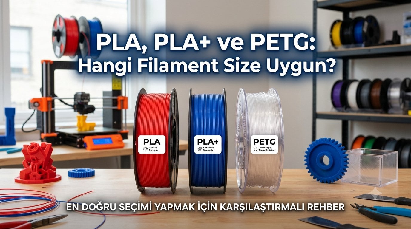 PLA, PLA+ ve PETG: Hangi Filament Size Uygun?