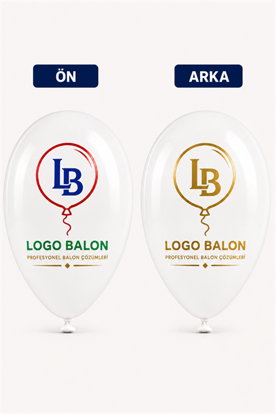Baskılı Reklam Balonu 4+1 Çift Yüz 2 Renk Baskılı