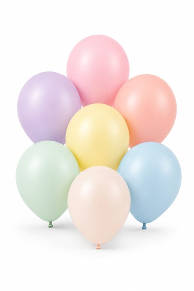 Makaron Karışık Dekorasyon Balonu 12 İnç - 100 Adet
