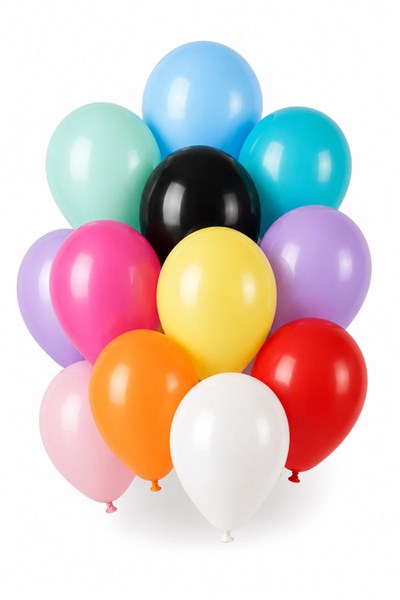 Pastel Karışık Dekorasyon Balonu 12 İnç - 100 Adet