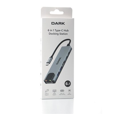 Dark (DK-AC-U31X47) 6in1 USB 3.2 Type-C Çoklayıcı