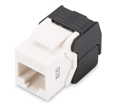 Digitus CAT6A Keystone Jack Zırhsız (Siyah Beyaz)