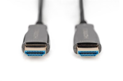 Digitus HDMI Fiber Kablo Altın Uçlu Siyah (20m) 4K