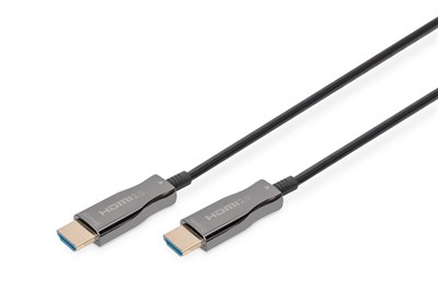Digitus HDMI Fiber Kablo Altın Uçlu Siyah (20m) 4K