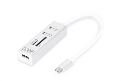Digitus Type-C - 3xUSB 2.0 - Kart Okuyucu