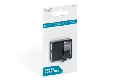 Digitus USB 2.0 Çoklayıcı Kablolu Siyah(4 Port)
