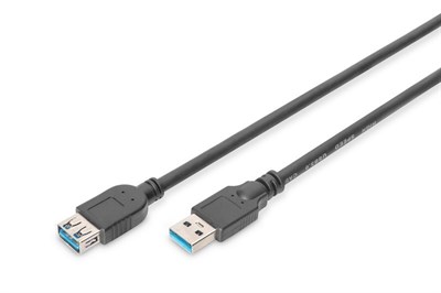 Digitus USB Uzatma Kablosu Siyah USB 3.0 (1.8m)