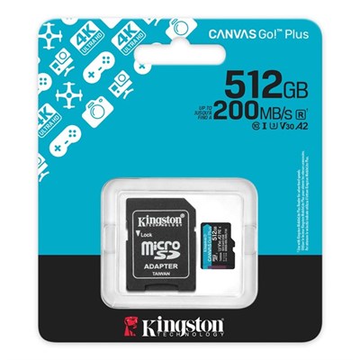 Kingston 512GB mSDXC CanvasGo+ 200MB SDCG4/512GB