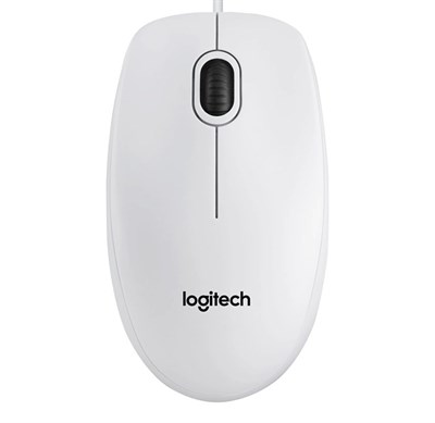 Logitech B100 Kablolu Optik Mouse Beyaz 910-003360