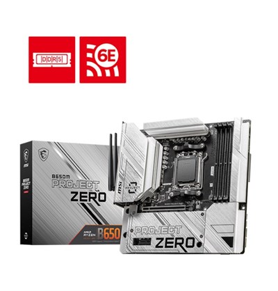 MSI B650M Project Zero AM5 Wi-Fi 6E Hdmi Dp Type-C
