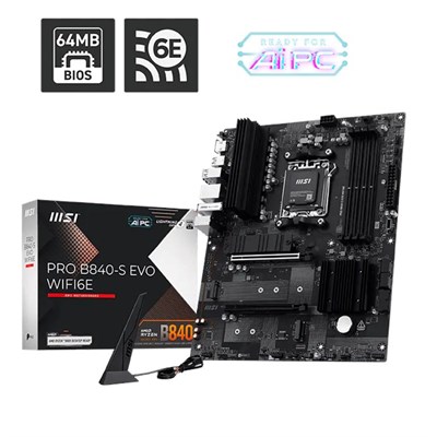 MSI PRO B840-S EVO WIFI6E AM5 D5 Hdmi Type-C