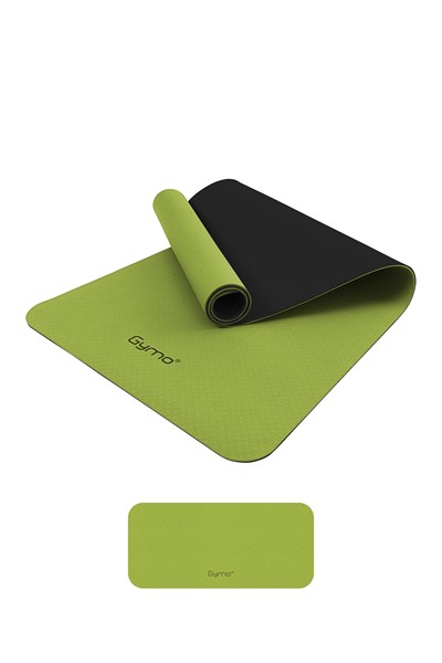 Gymo Ekolojik 6mm TPE Yoga Matı Pilates Minderi Diz Dirsek Koruyucu Matlı Set Yeşil