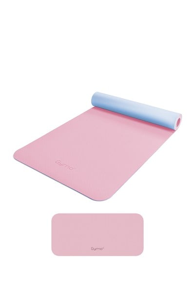 Gymo Ekolojik 6mm TPE Yoga Matı Pilates Minderi Diz Dirsek Koruyucu Matlı Set Pembe