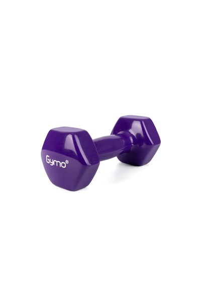 Gymo Hex Shape Vinil Dambıl 5kg Mor