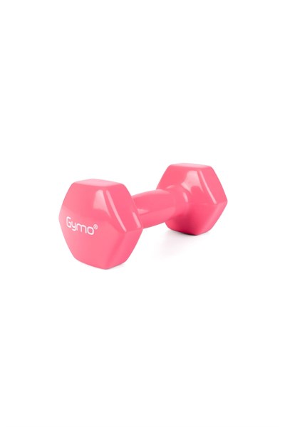 Gymo Hex Shape Vinil Dambıl 5kg Pembe