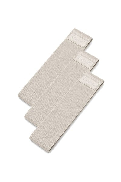 Gymo Hip Band Squat Egzersiz Kalça Direnç Bandı 76x8cm Bej 3lü Set