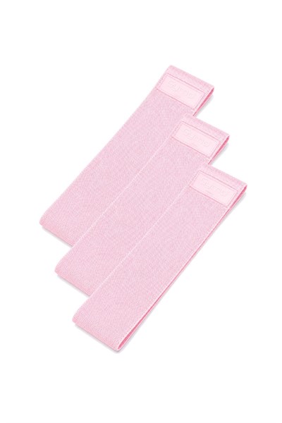 Gymo Hip Band Squat Egzersiz Kalça Direnç Bandı 76x8cm Pembe 3lü Set