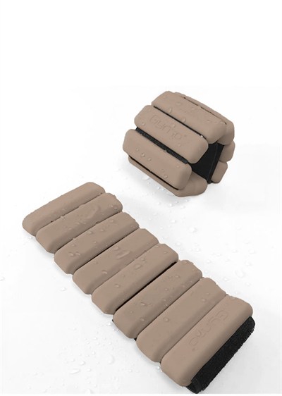 Gymo Pro Series Ayarlanabilir Silikon Bilek Ağırlığı 2x1kg Toprak