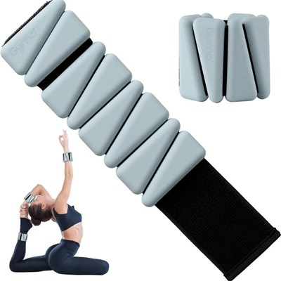 Gymo Pro Series Ayarlanabilir Silikon Bilek Ağırlığı 2x1kg Üçgen Nane Yeşili