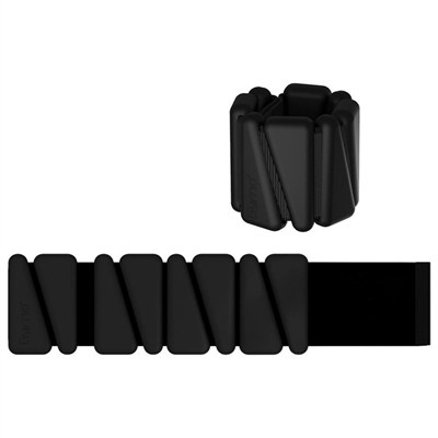 Gymo Pro Series Ayarlanabilir Silikon Bilek Ağırlığı 2x1kg Üçgen Siyah